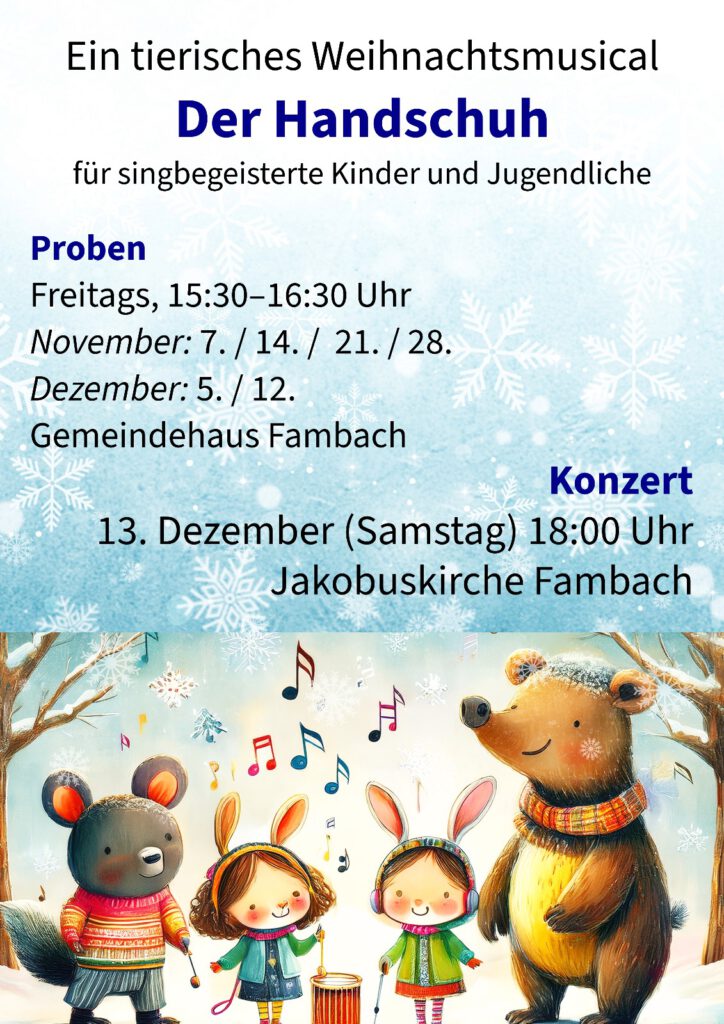 Der Handschuh - ein tierisches Weihnachtsmusical