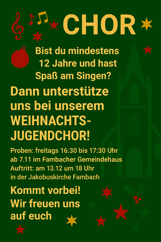 Weihnachts-Jugendchor 2025 in Fambach